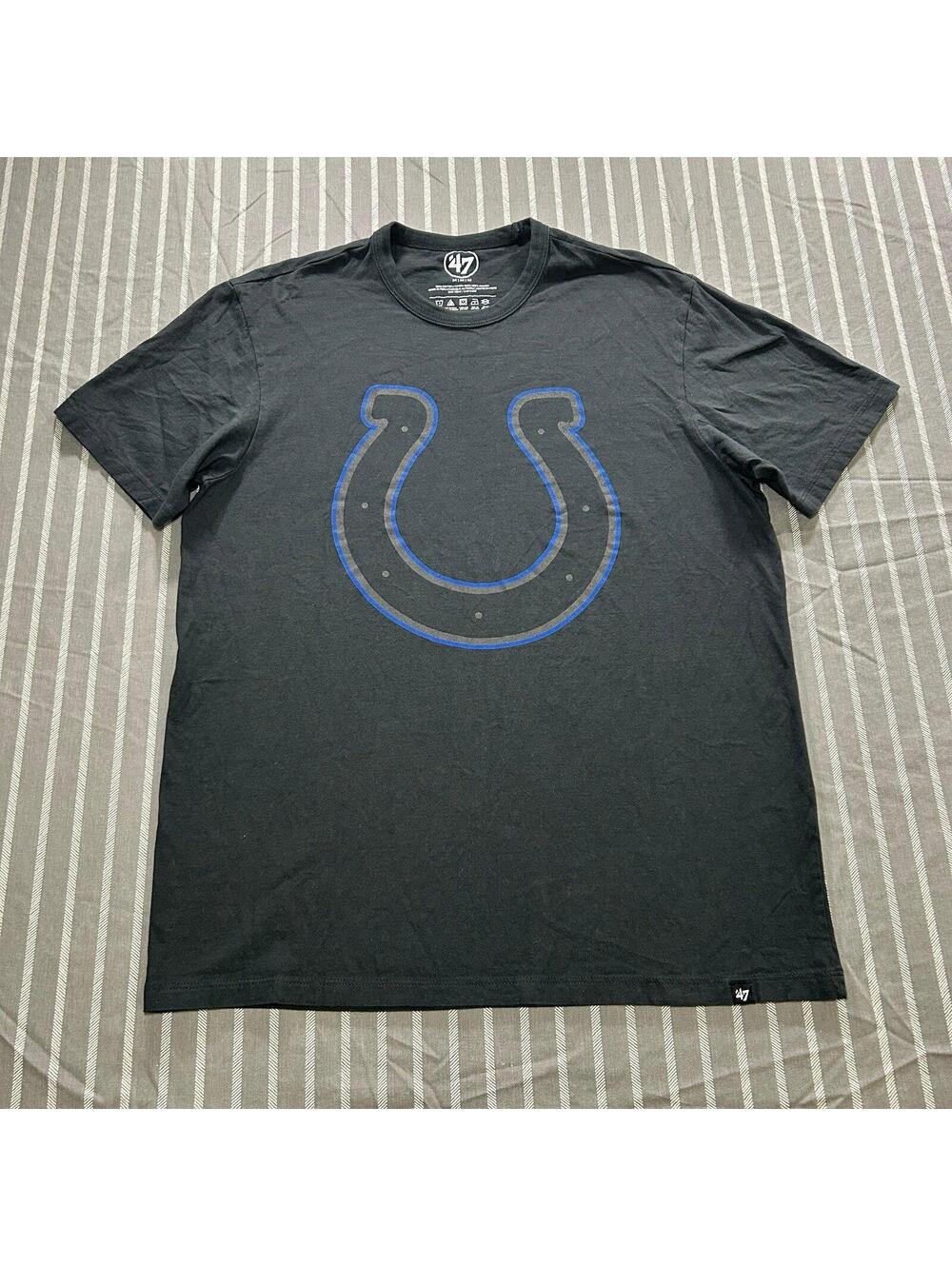'47 Brand Indianapolis Colts Super Rival T-Shirt Men's Black Size Medium